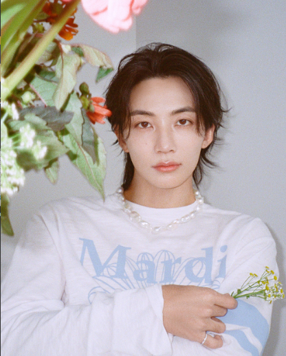[Seventeen Jeonghan Pick] 26FW Mardi Mercredi Slub Cotton Relaxed T-Shirt Long Sleeve LA Fleur