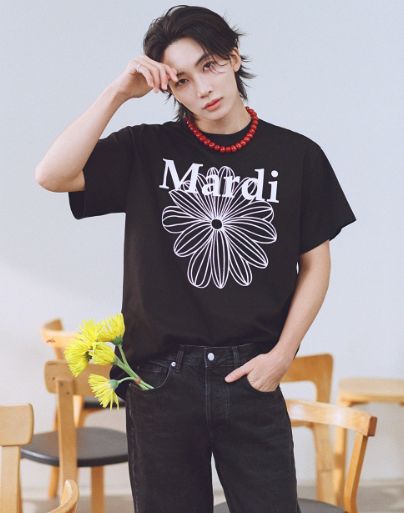[Seventeen Jeonghan Pick] 26FW Mardi Mercredi T-Shirt LA Fleur