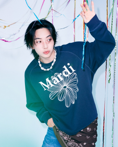 [Seventeen Jeonghan Pick] 26FW Mardi Mercredi Sweatshirt Raglan LA Fleur