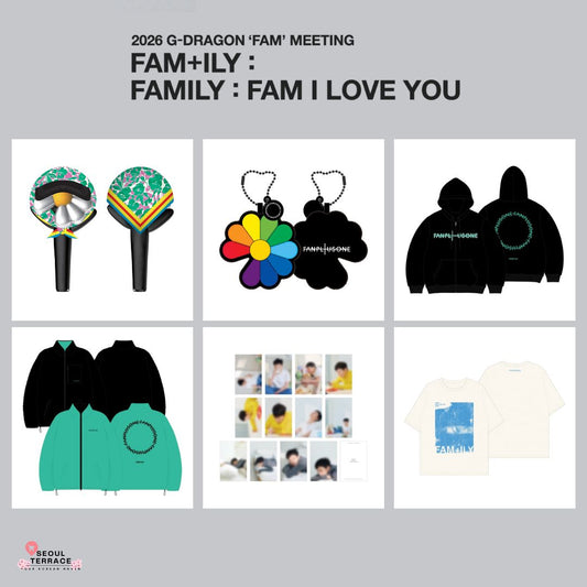 2026 G-DRAGON 'FAM' MEETING [FAM+ILY : FAMILY : FAM I LOVE YOU] Official Merch MD