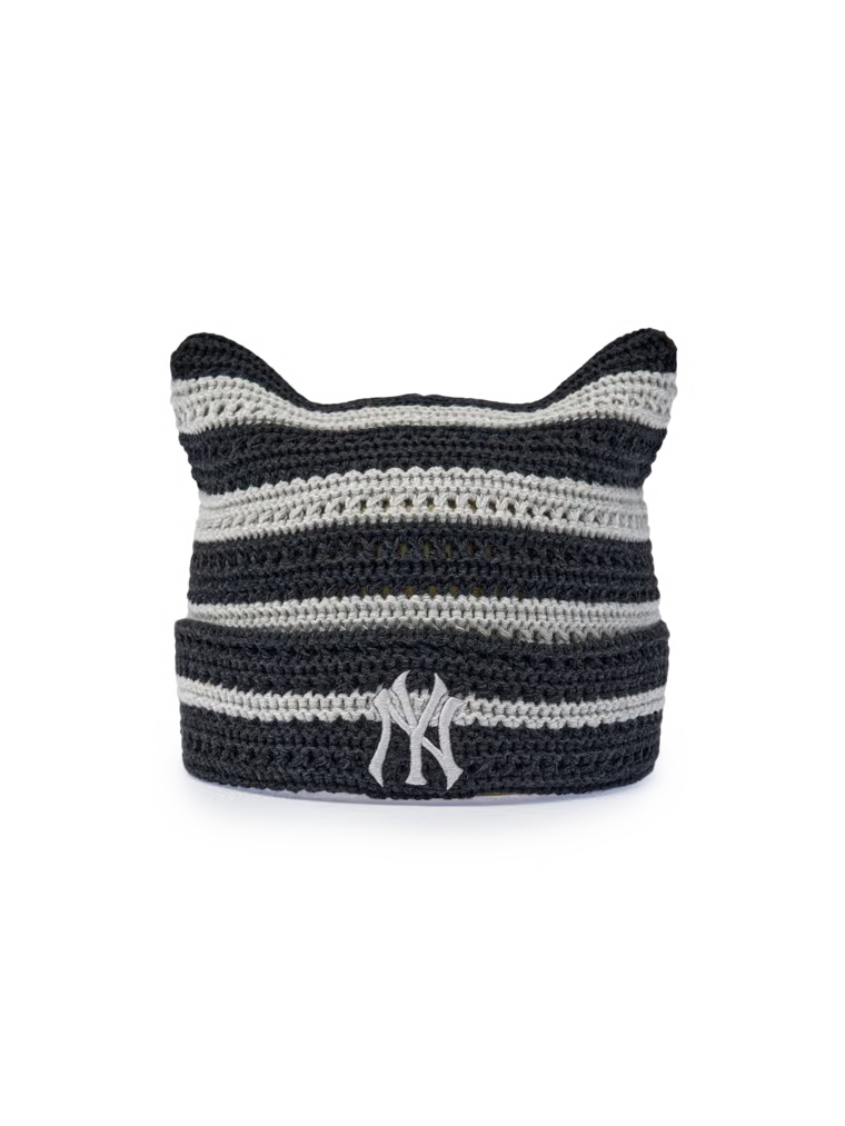 [Aespa Karina Pick 26 Summer] MLB Summer Stripe Meow Beanie