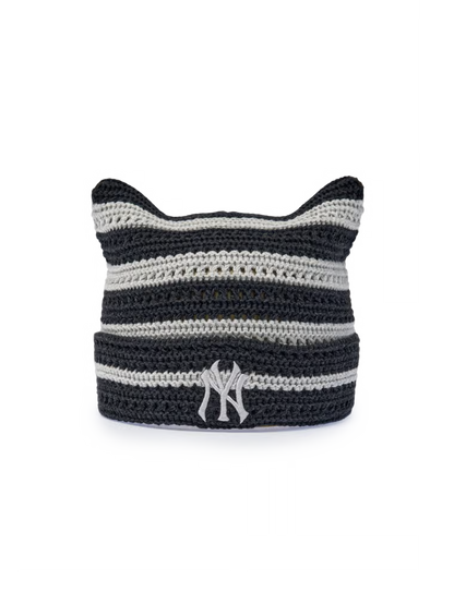 [Aespa Karina Pick 26 Summer] MLB Summer Stripe Meow Beanie
