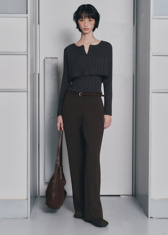 MIXXO - Nashi Layered Crop Cardigan