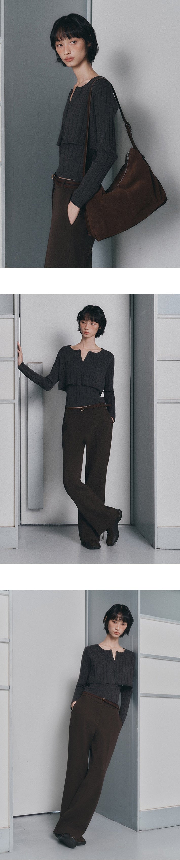 MIXXO - Nashi Layered Crop Cardigan