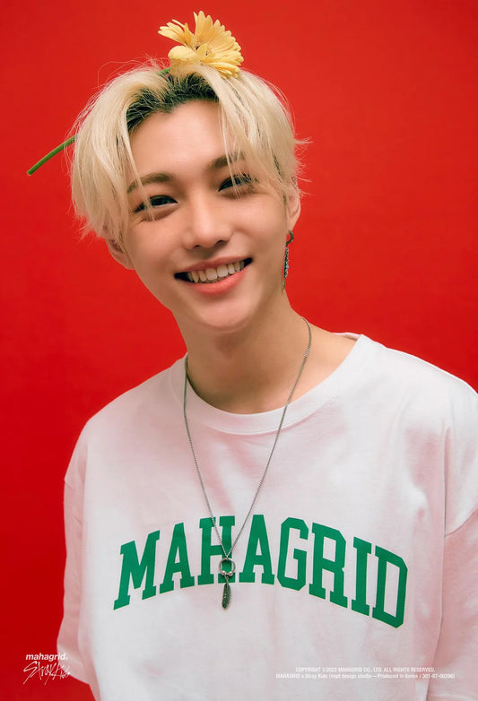 [Straykids Felix Pick] Mahagrid Varsity Logo Tee