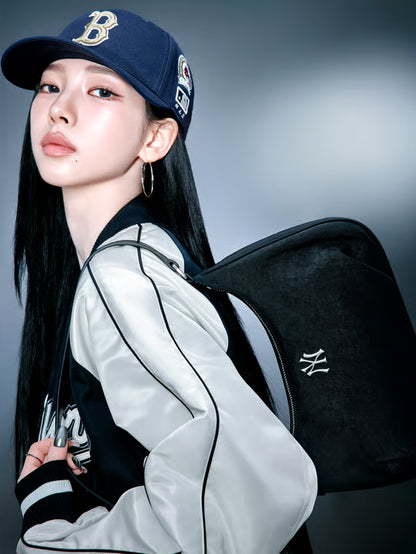 [Aespa Karina Pick] 26SS MLB Basic Vintage Nylon Hobo Bag New York Yankees