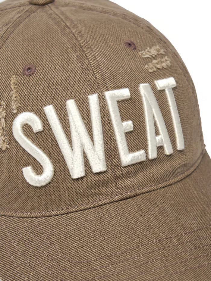 [MLB X KISS OF LIFE] SWEAT Damaged Washed Unstructured Ball Cap Brown