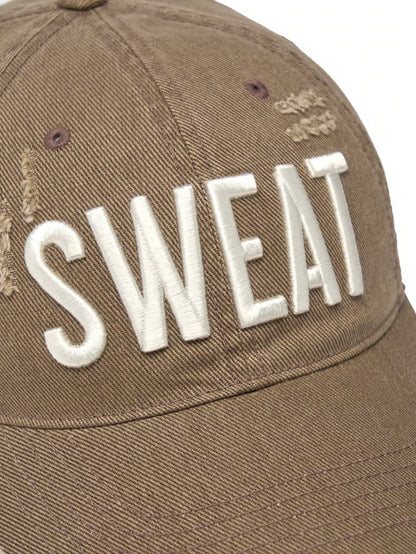 [MLB X KISS OF LIFE] SWEAT Damaged Washed Unstructured Ball Cap Brown