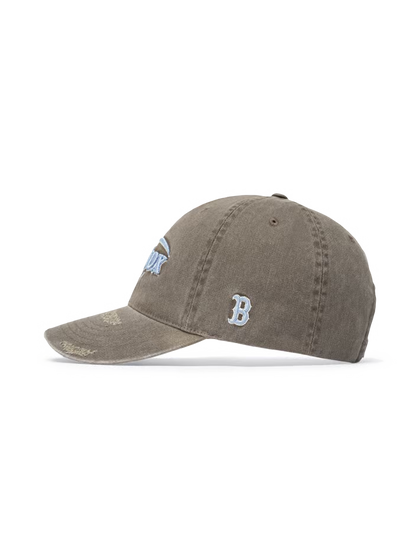 [Aespa Karina Pick] 26SS MLB Vintage Damage Curve Logo Unstructured Ball Cap New York Yankees