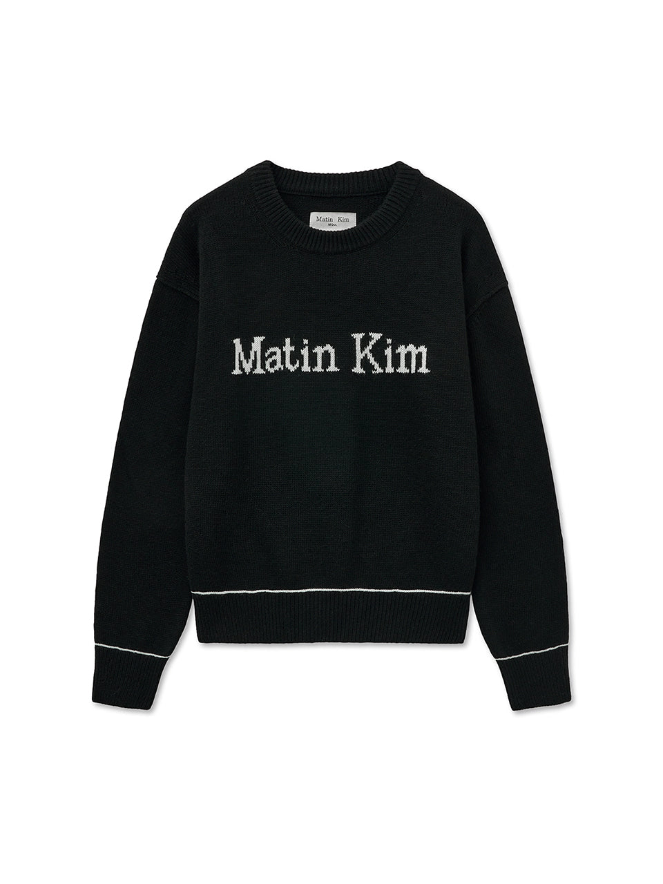 [Aespa Ningning Worn] Matin Kim Color Trim Line Logo Pullover
