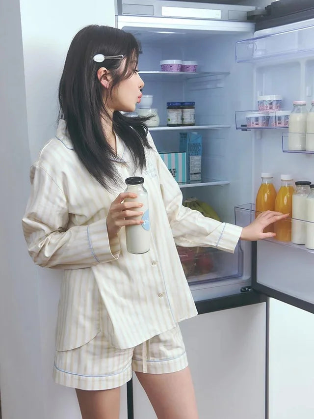 [Lesserafim Yunjin Pick] Gelato Pique Morning Stripe Shirt