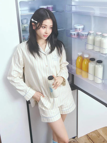 [Lesserafim Yunjin Pick] Gelato Pique Morning Stripe Shirt
