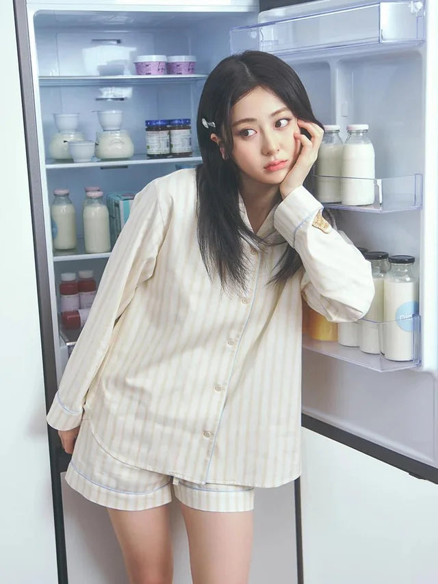 [Lesserafim Yunjin Pick] Gelato Pique Morning Stripe Shirt