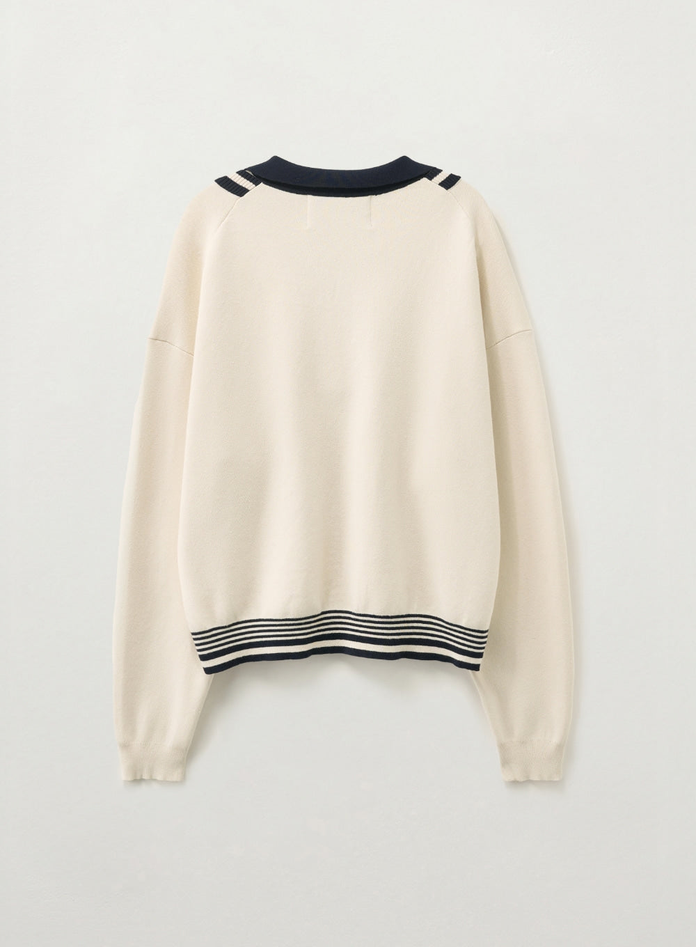 [Riize Pick] 26SS Satur Crest Logo Open Collar Knit