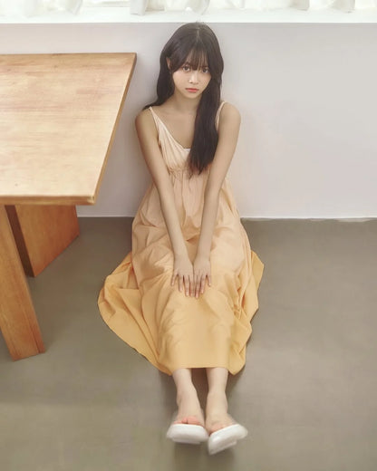 [Lesserafim Eunchae Pick] Gelato Pique Gradient Drawstring One Piece