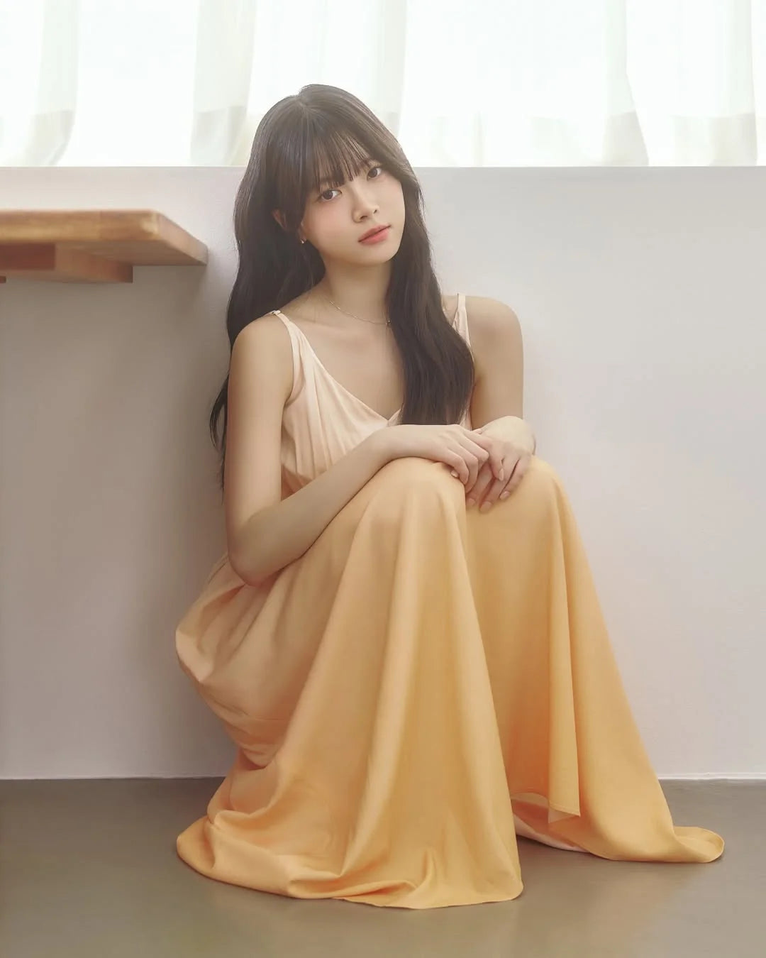 [Lesserafim Eunchae Pick] Gelato Pique Gradient Drawstring One Piece
