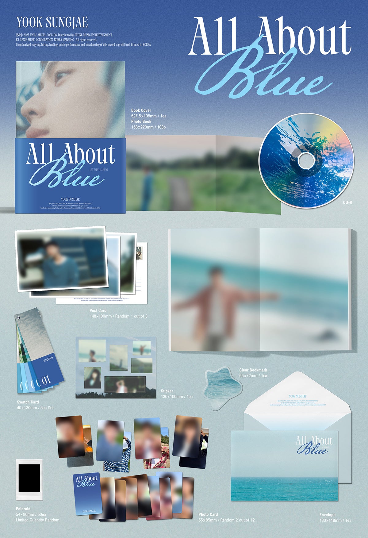 Yook Sungjae - All About Blue - 1st Mini Album