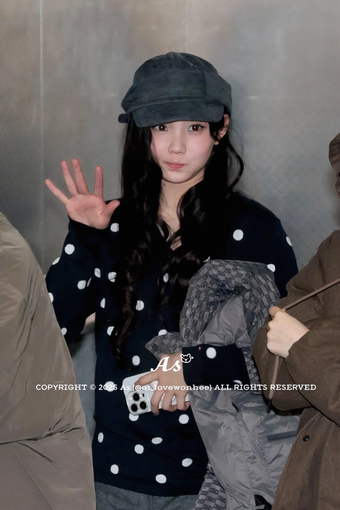 [Illit Wonhee Worn] Type Service Wool Belted Cap [Charcoal]