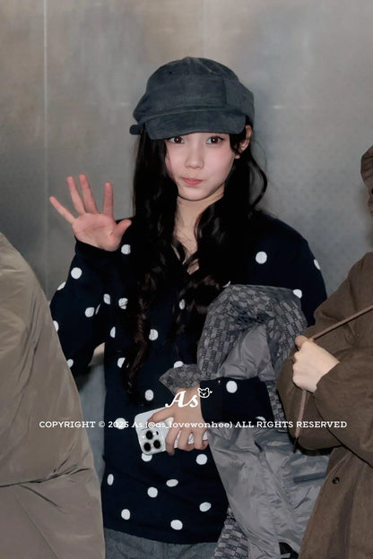 [Illit Wonhee Worn] Type Service Wool Belted Cap [Charcoal]