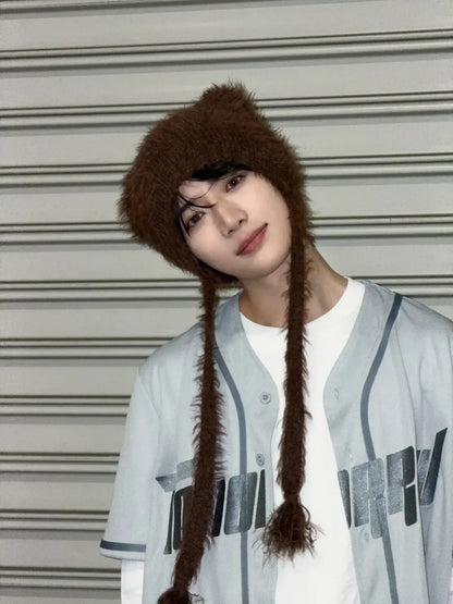 [TXT Soobin & Beomgyu Worn] LMC Teddy Fluffy Beanie