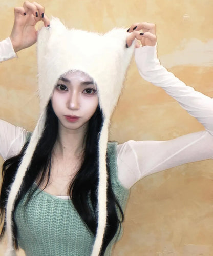 [TXT Soobin & Beomgyu Worn] LMC Teddy Fluffy Beanie