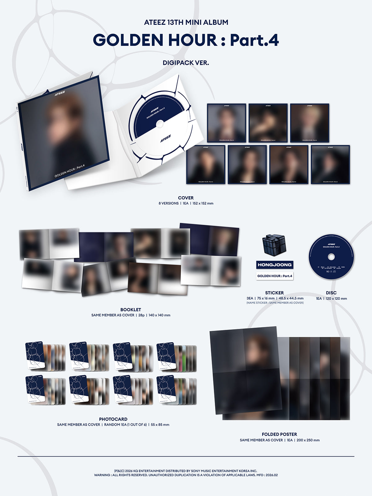 ATEEZ - 13th Mini Album -  GOLDEN HOUR : Part.4