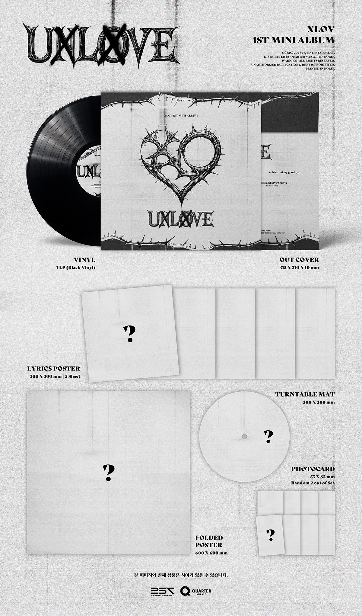 XLOV - UXLXVE / 1st Mini Album Vinyl LP