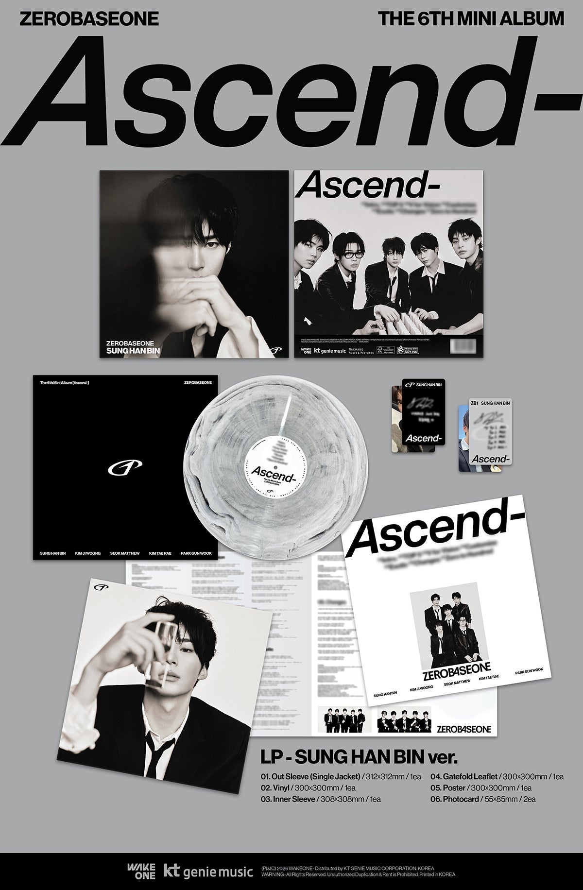 ZEROBASEONE - [Ascend-] / The 6th Mini Album - (Random - Vinyl LP)