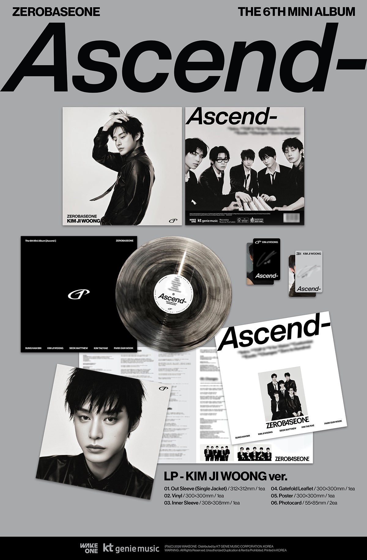 ZEROBASEONE - [Ascend-] / The 6th Mini Album - (Random - Vinyl LP)