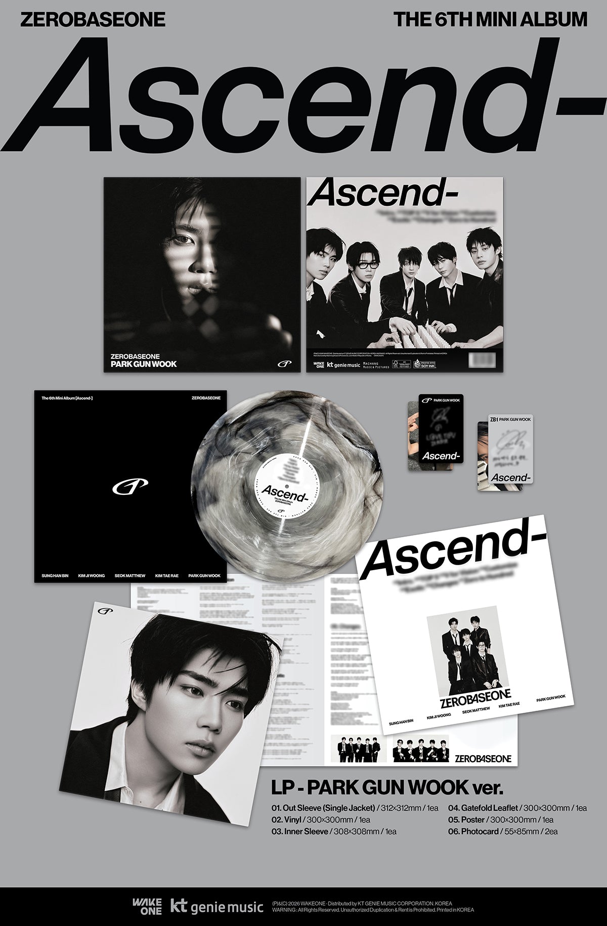 ZEROBASEONE - [Ascend-] / The 6th Mini Album - (Random - Vinyl LP)