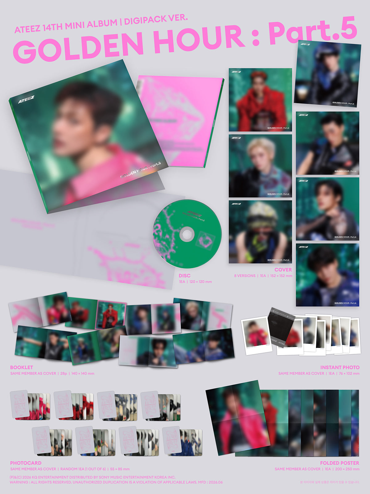 ATEEZ - GOLDEN HOUR : Part.5 / 14TH MINI ALBUM