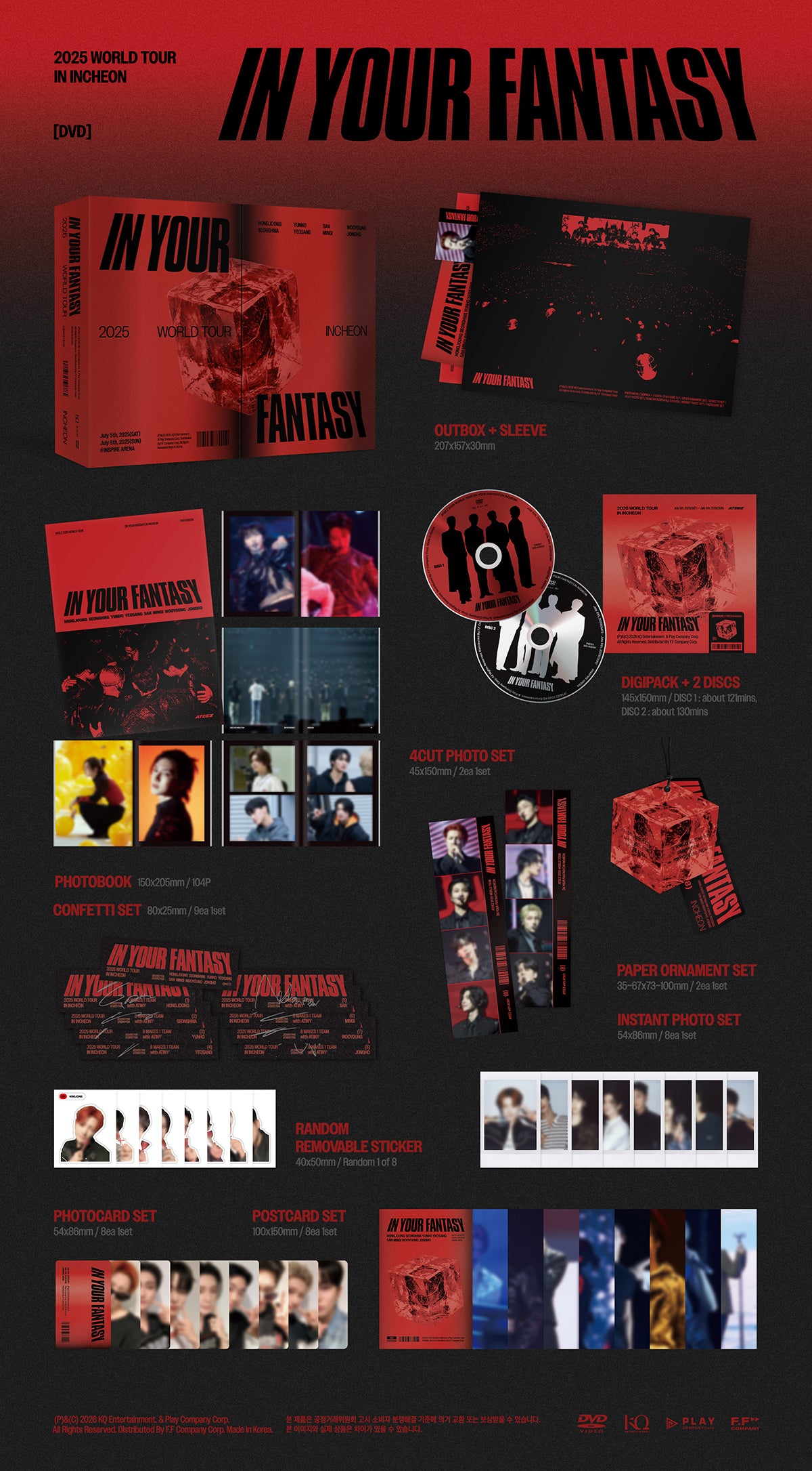 ATEEZ - ATEEZ 2025 WORLD TOUR [IN YOUR FANTASY] INCHEON DVD