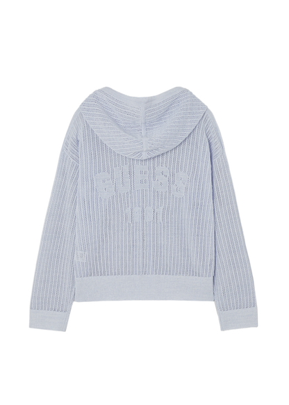 [Straykids Hyunjin Worn] 26 Summer Guess Unisex Crochet Sweater Zip-Up