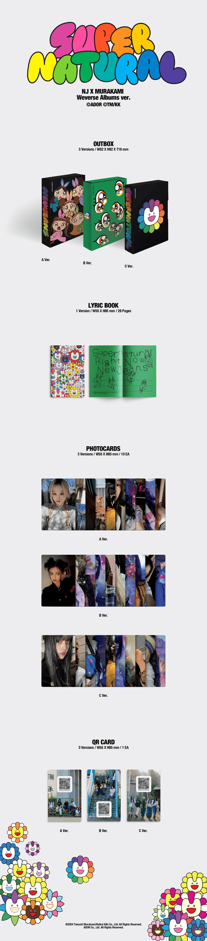 NewJeans 'Supernatural'  NJ X MURAKAMI Bag Ver + Weverse Albums ver.