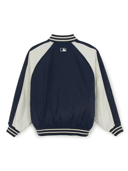 [Karina Pick] 25FW MLB Nylon Blocking Culsive Varsity Jacket Boston Red Sox