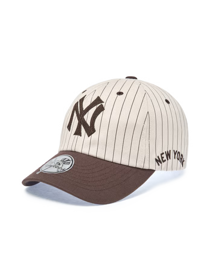 [Karina Pick] 25FW MLB Signature Stripe Unstructured Ball Cap