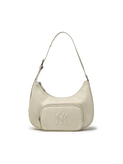 [Ive Gaeul Worn] MLB Basic Vintage Logo Hobo Bag New York Yankees