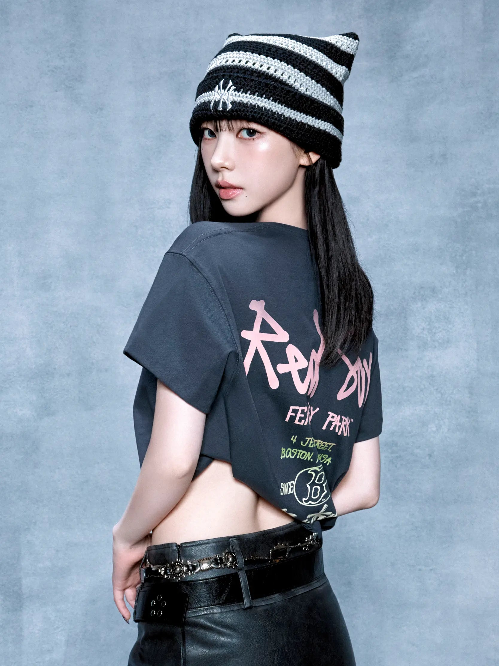 aespa KARINA ベースボールユニフォーム Aespa Karina Pick 26 Summer] MLB Basic Street Color Letter