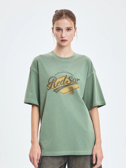 Aespa Karina PICK] MLB Varsity Vintage Washed Graphic Mega