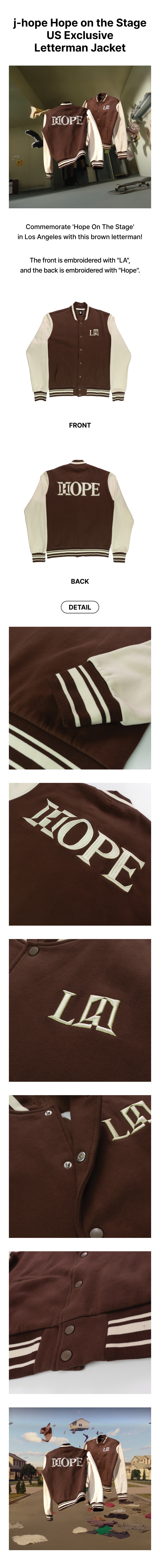 j-hope Hope on the Stage US Exclusive Letterman Jacket