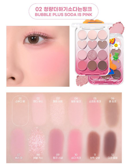 [Wiggle Wiggle Collaboration] Colorgram Pin Point Eyeshadow Palette