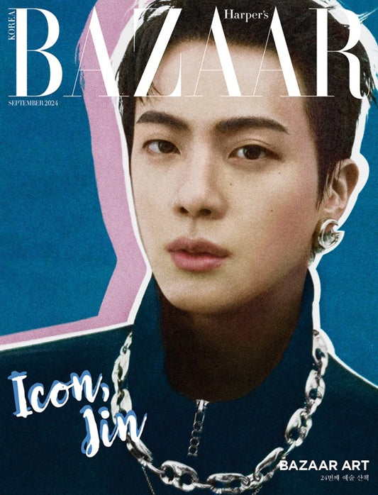 BTS JIN MAGAZINE - HARPER'S BAZAAR - SEPTEMBER 2024 - Random Cover