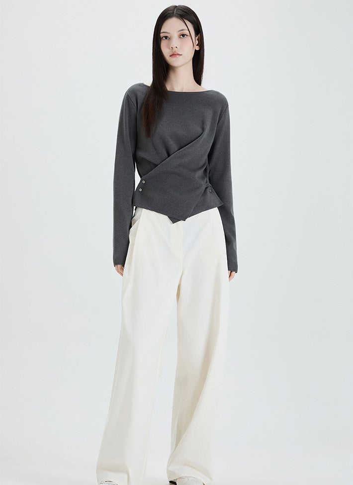 MIXXO -  Wrap Button Pullover