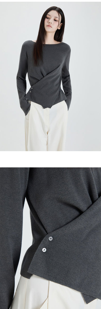 MIXXO -  Wrap Button Pullover