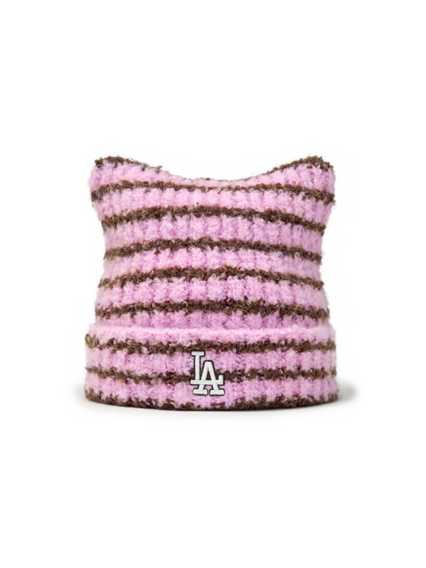 [Aespa Karina & TWS Pick] MLB Striped Meow Beanie New York Yankees