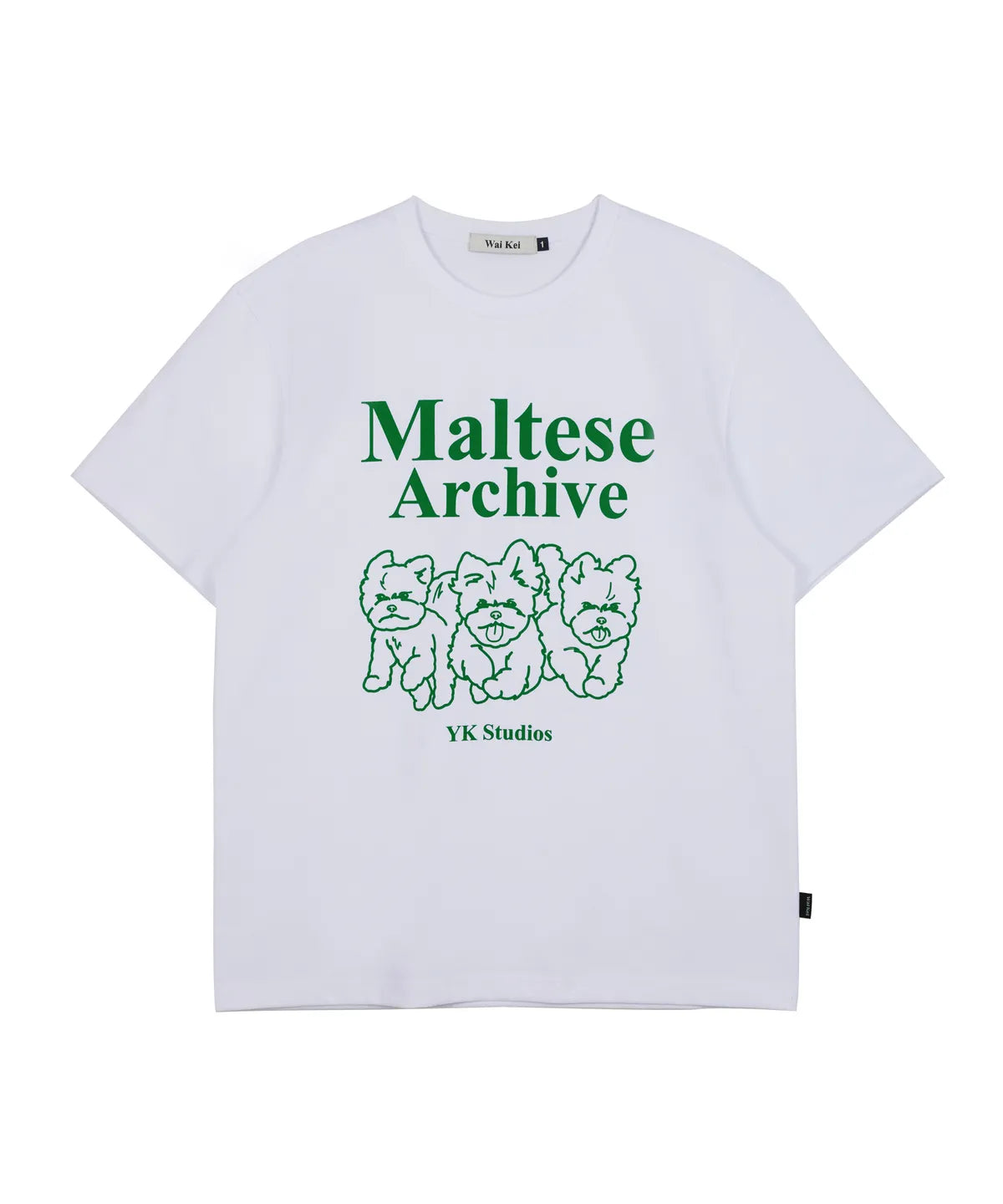 [Seventeen Mingyu Worn] Wai kei Maltese Archive Line Graphic Short Sleeve T-Shirt