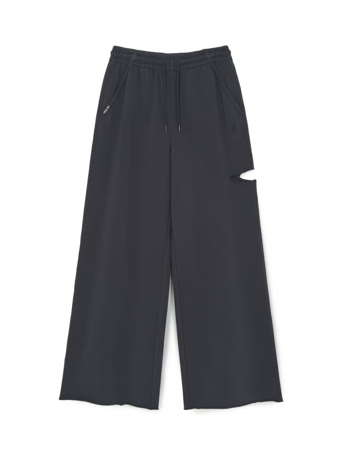 MLB Women's Basic Cutout Washed Wide Pants New York Yankees