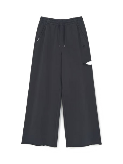 MLB Women's Basic Cutout Washed Wide Pants New York Yankees