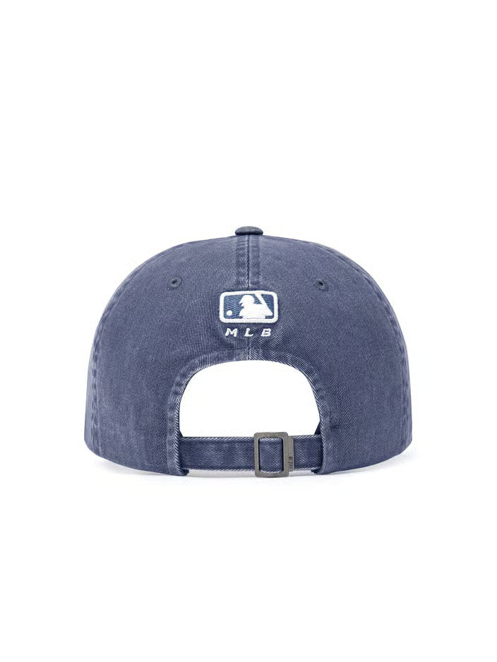 [Aespa Karina Pick] 26SS MLB Vintage Damage Curve Logo Unstructured Ball Cap New York Yankees