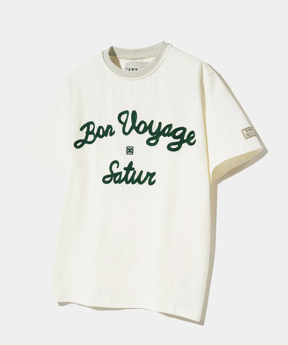 [Kpop Fave Pick] Satur Logo Embroidered Voyage Short Sleeve T-Shirt